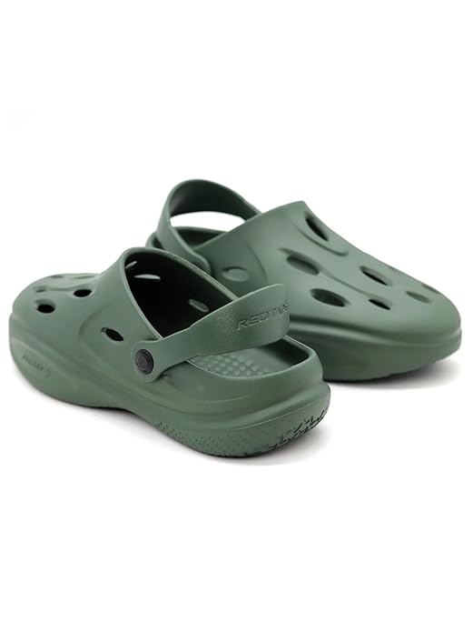 Green slippers for men