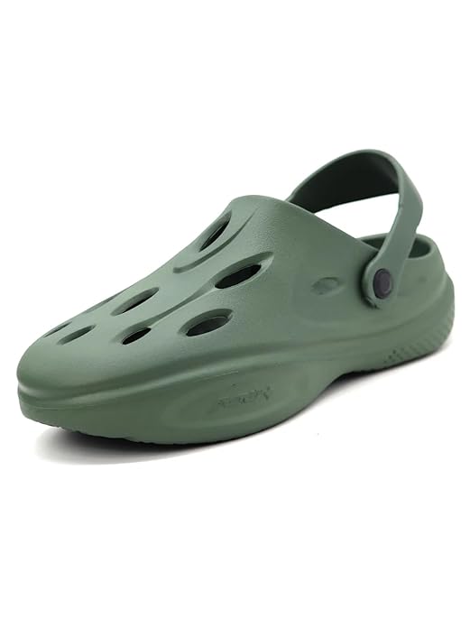 Green slippers for men