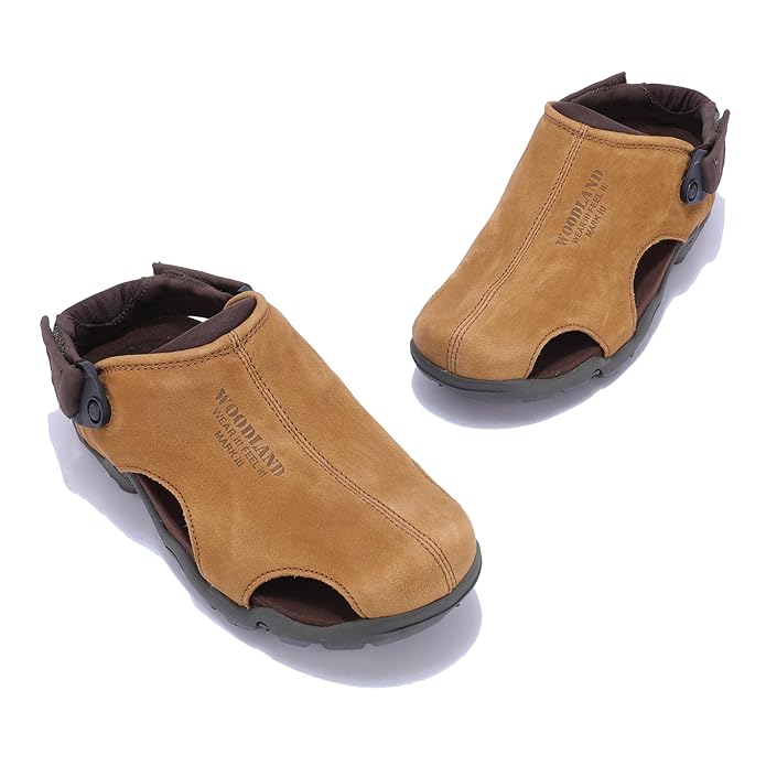 Men Khaki Closed Toe Sandals