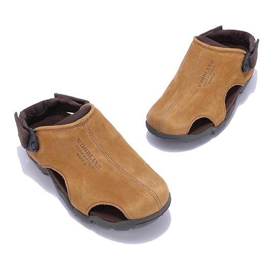 Men Khaki Closed Toe Sandals