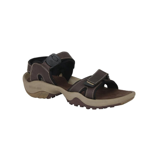 Men Khaki And Brown Closed Toe Sandals