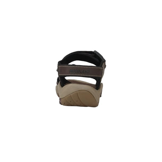 Men Khaki And Brown Closed Toe Sandals
