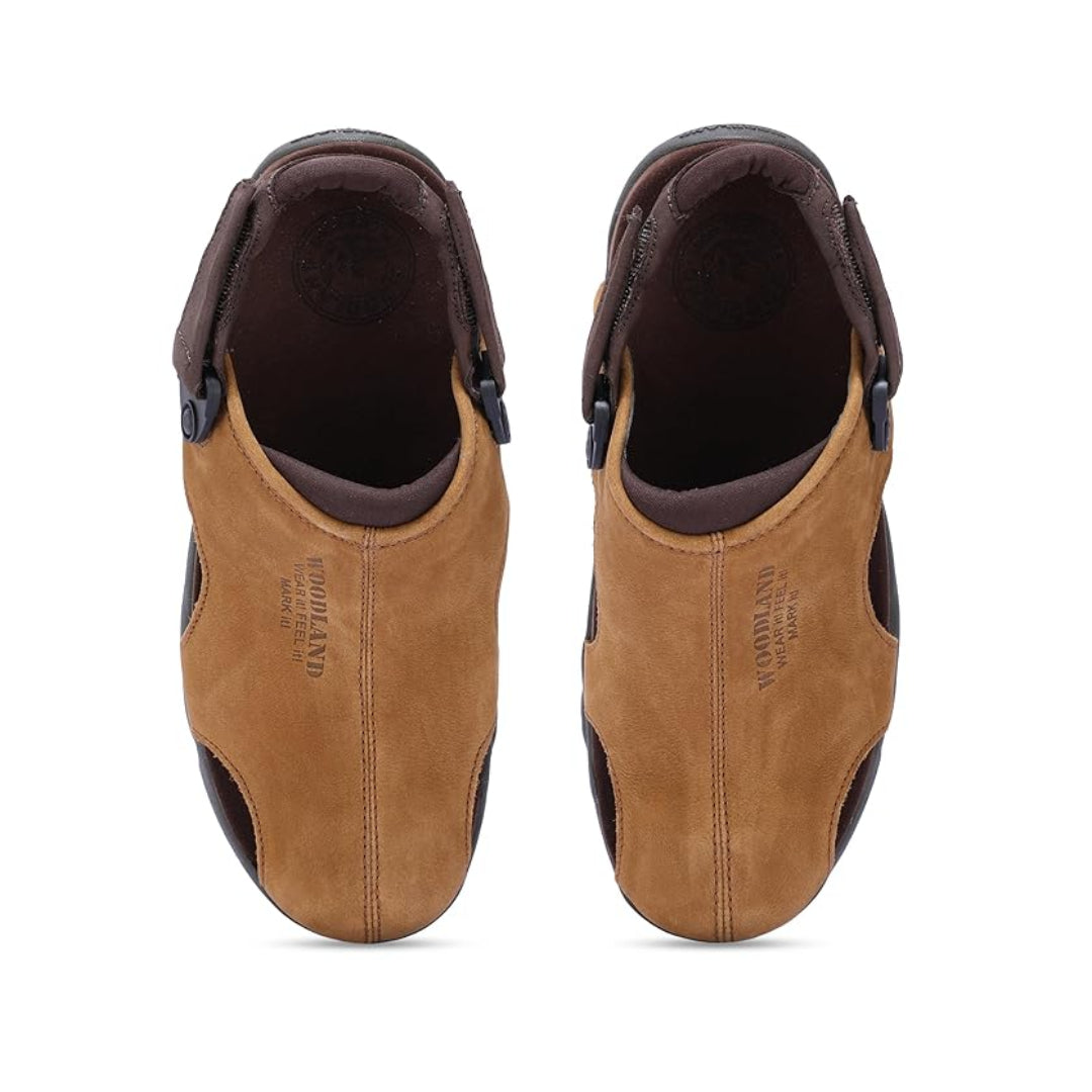Men Khaki Closed Toe Sandals