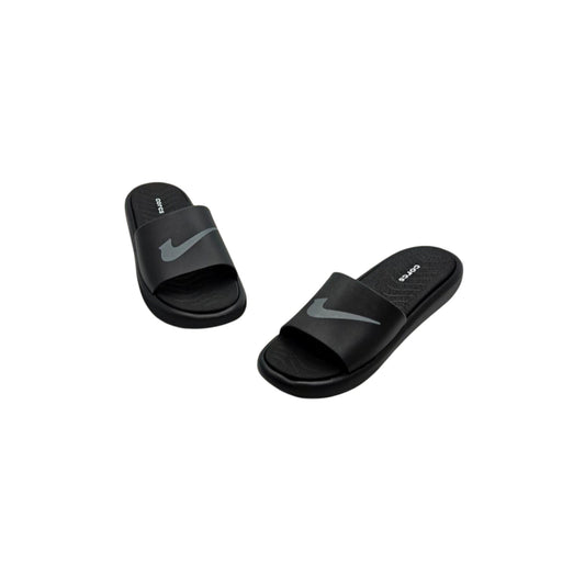 Black slippers for men