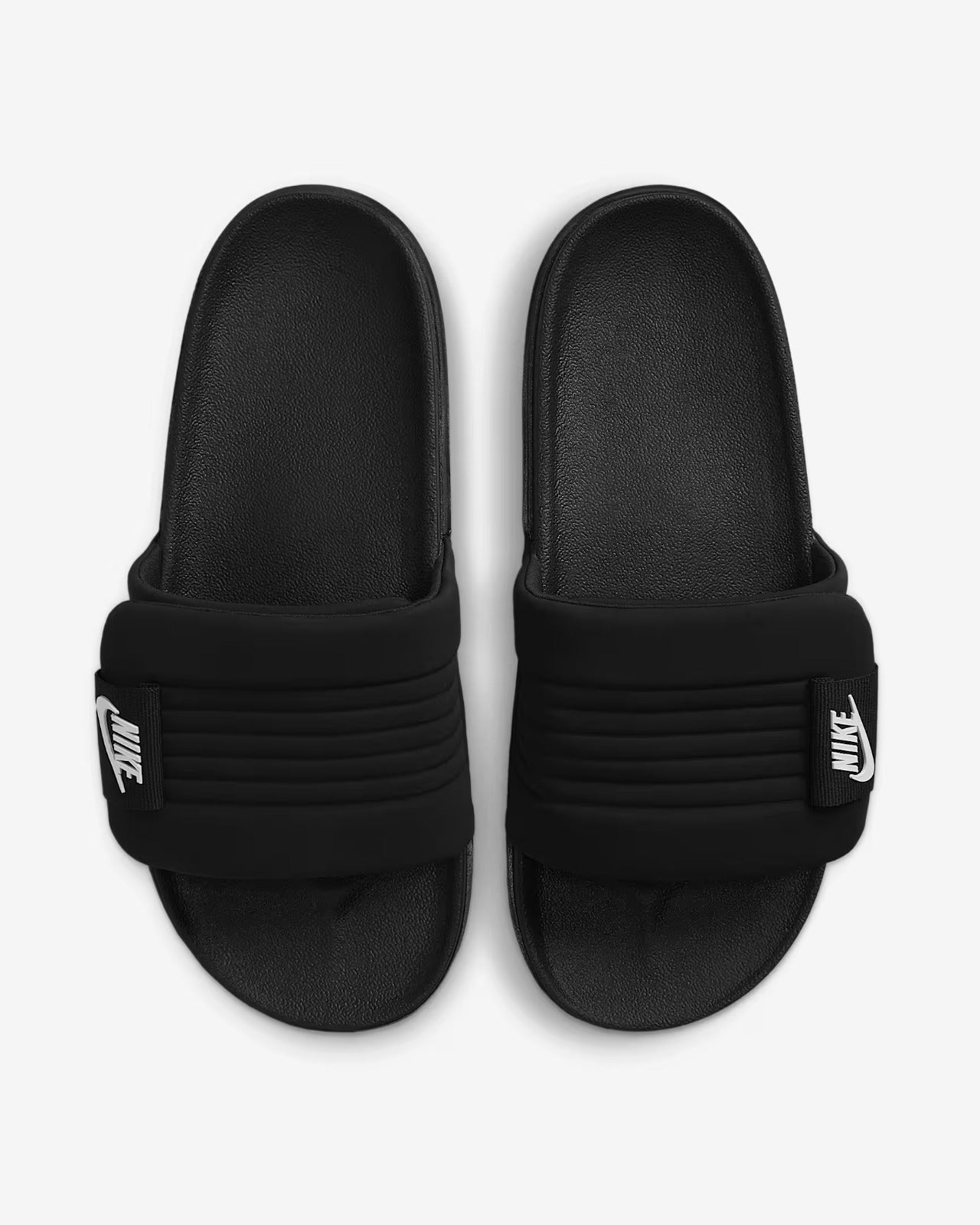 Black Offcourt Adjust Sliper For Men