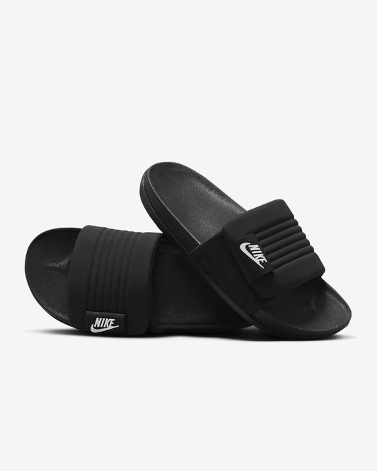 Black Offcourt Adjust Sliper For Men