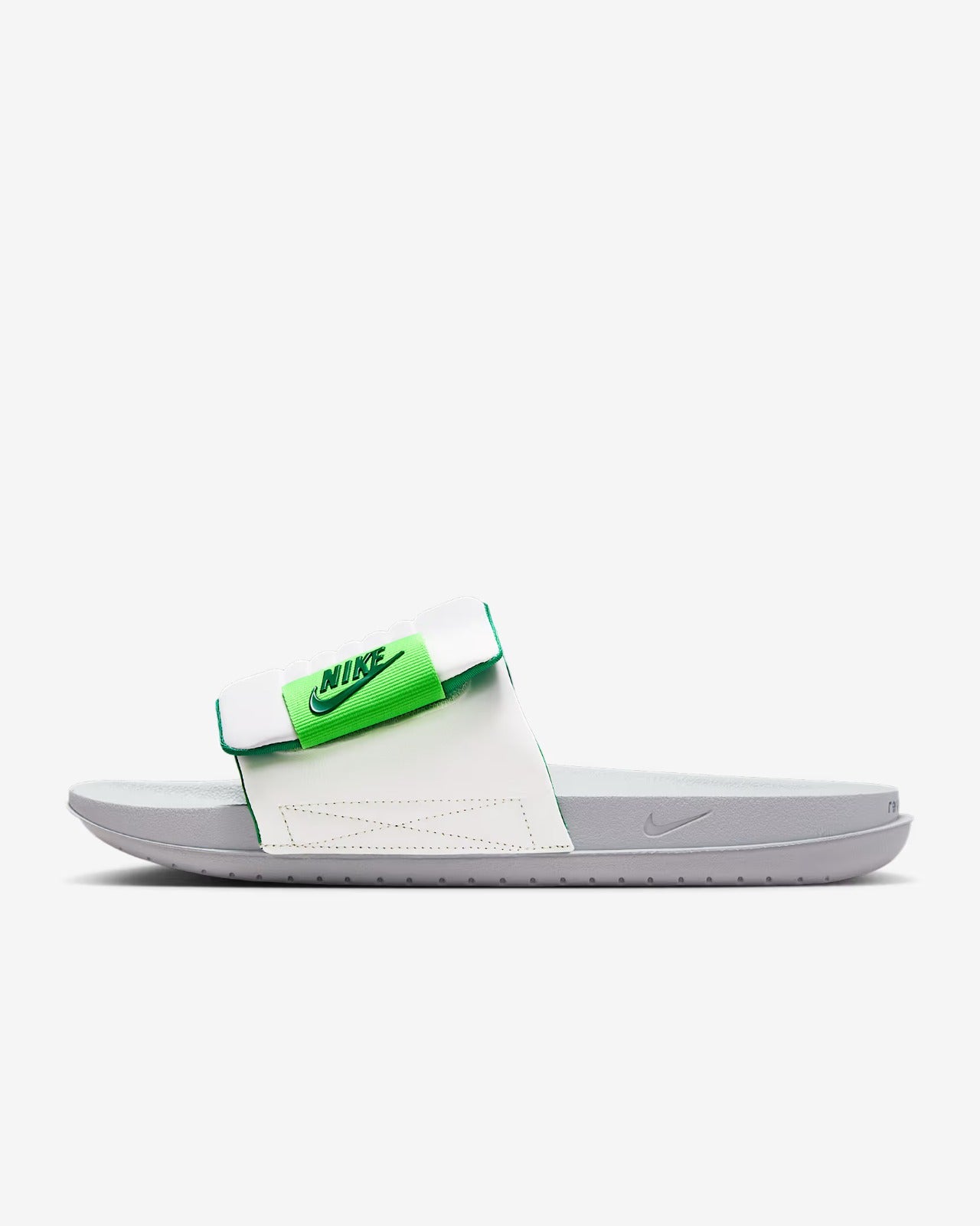 White And Oliv Green Offcourt Adjust Sliper For Men