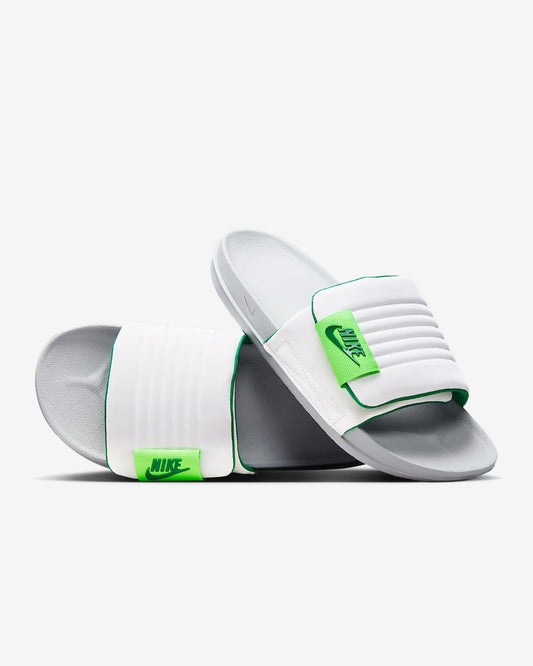 White And Oliv Green Offcourt Adjust Sliper For Men